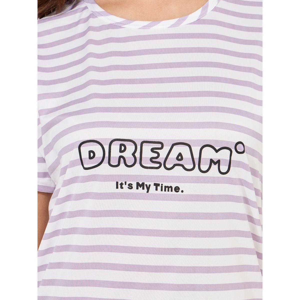 Styli Unwind Dream Striped Print Sleep T-Shirt Dress-women-clothing-nightwear-nighties-image-3