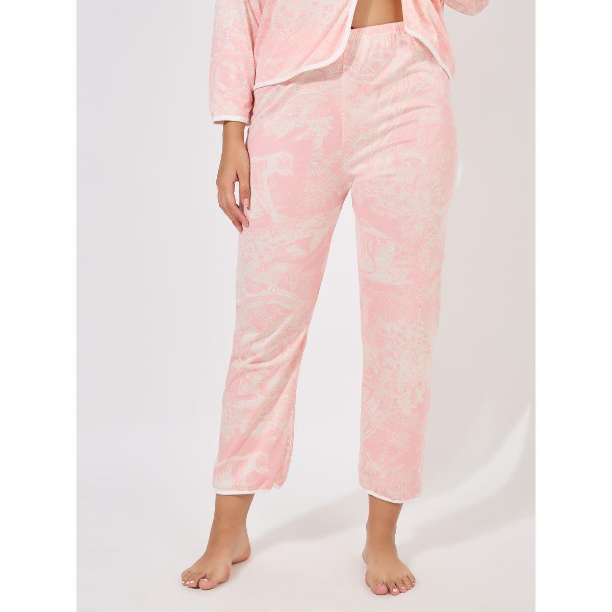 طقم من بنطال بيجاما مع بلوزة مطبعة بالكامل-women-clothing-nightwear-pyjamas-longsets-image-5