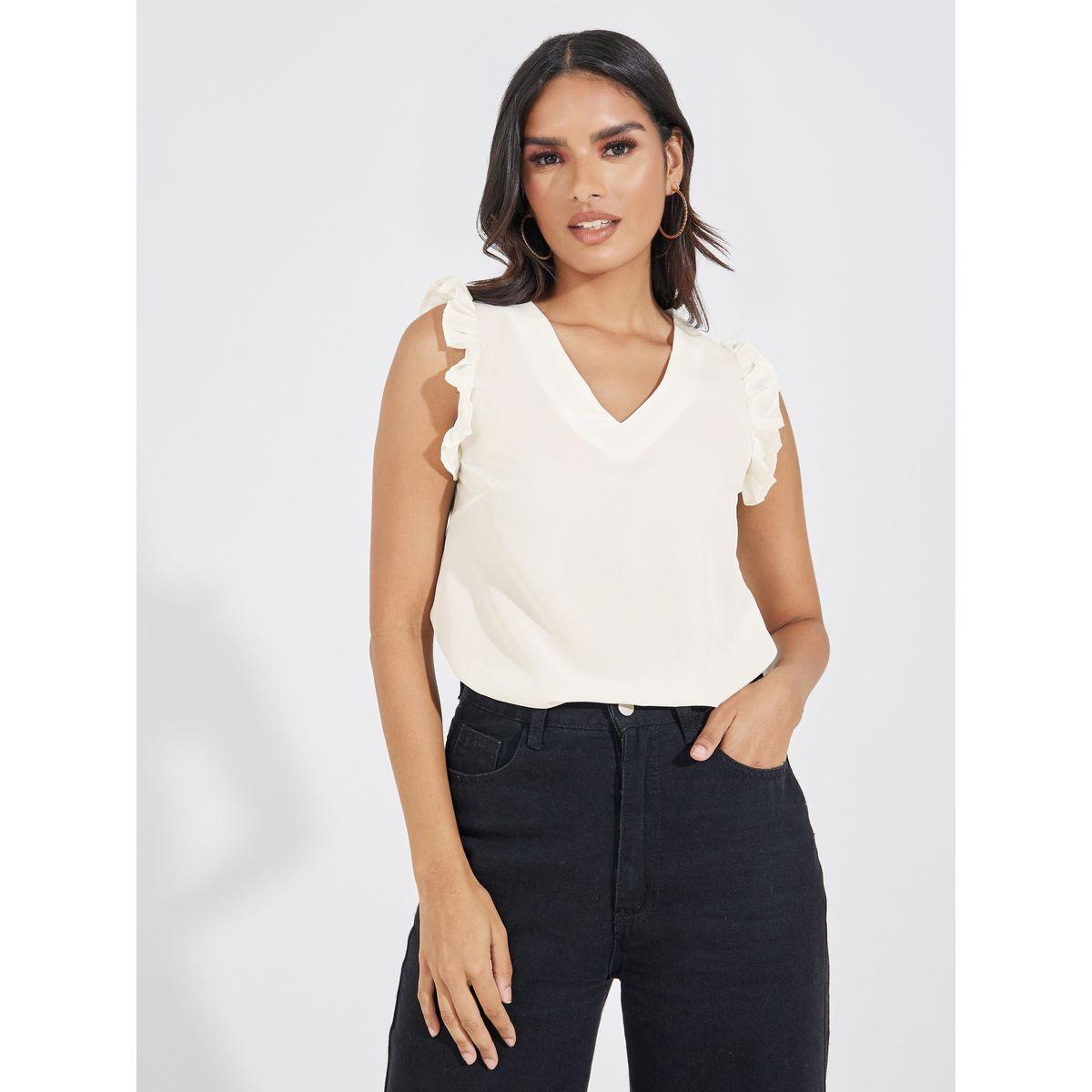 بلوزة بلا أكمام بتفاصيل كشكش-women-clothing-shirtsandblouses-blouses-image-1