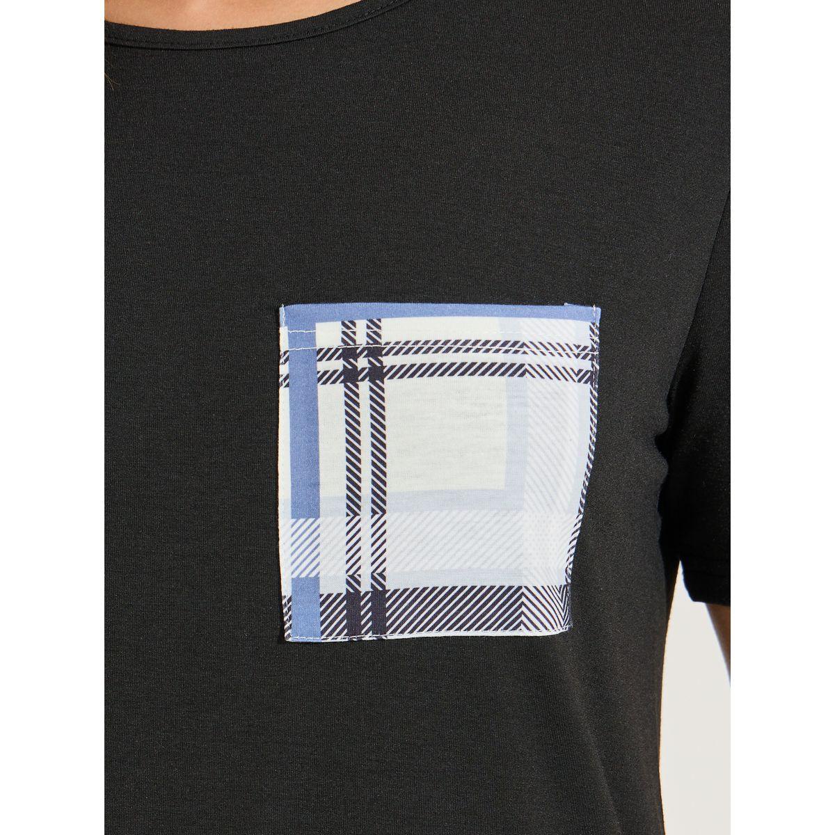 Styli Unwind Check Printed Pocket T-Shirt & Pyjama Set-women-clothing-nightwear-pyjamas-longsets-image-3