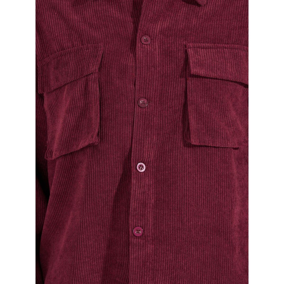 Styli Oversized Longline Corduroy Shacket-women-winterwear-coatsandjackets-jackets-image-4