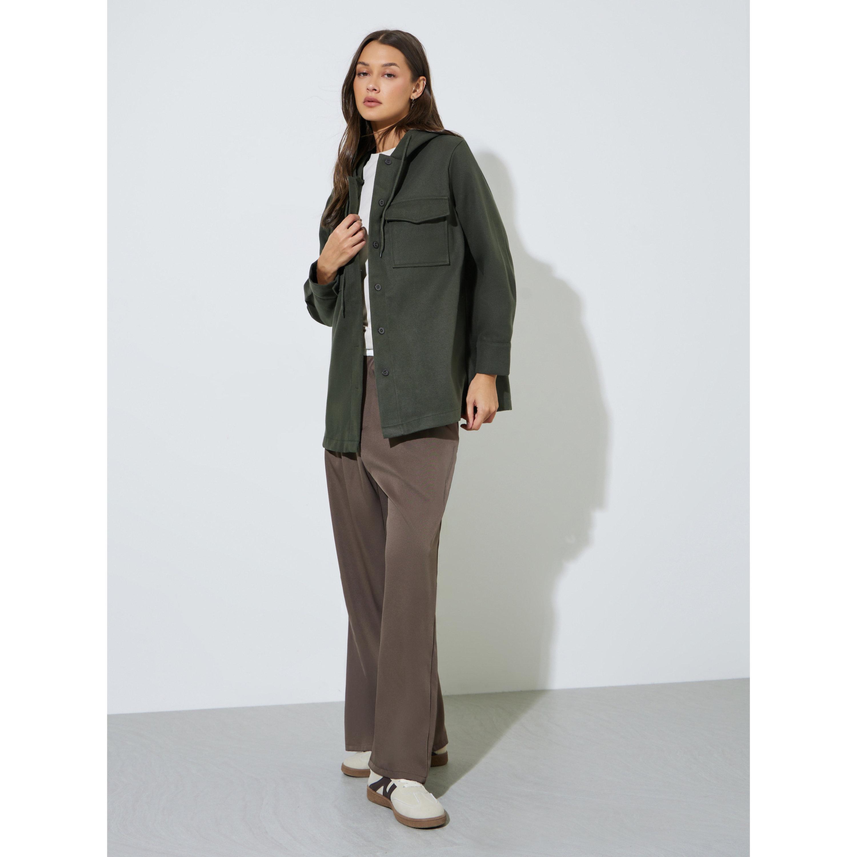 Styli Charcoal Longline Hooded Shacket-women-winterwear-coatsandjackets-jackets-image-2
