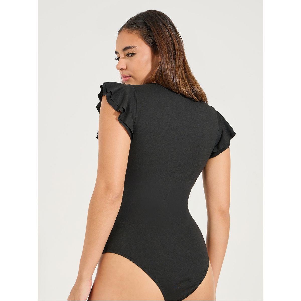 Styli Solid Round Neck Frill Sleeve Bodysuit-women-clothing-shirtsandblouses-blouses-image-6