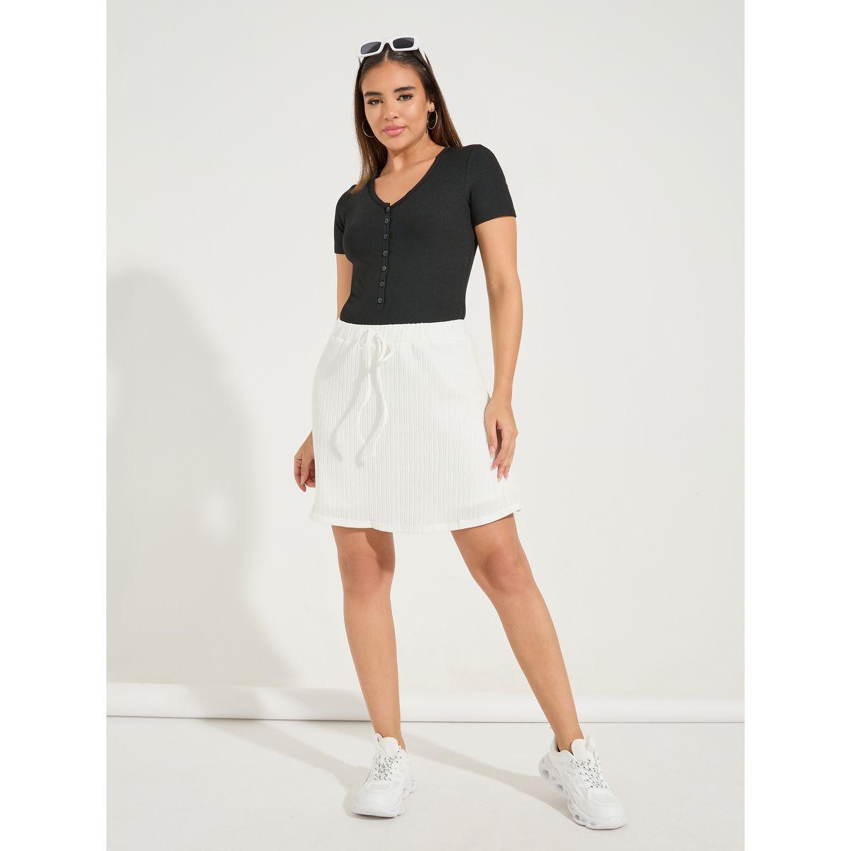 Styli Rib Button Placket V Neck Bodysuit-women-clothing-shirtsandblouses-blouses-image-3