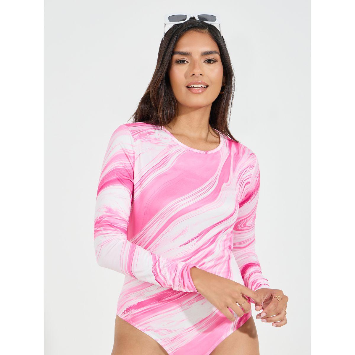 بودي سوت بطبعة ماربل وياقة دائرية-women-clothing-shirtsandblouses-blouses-image-1