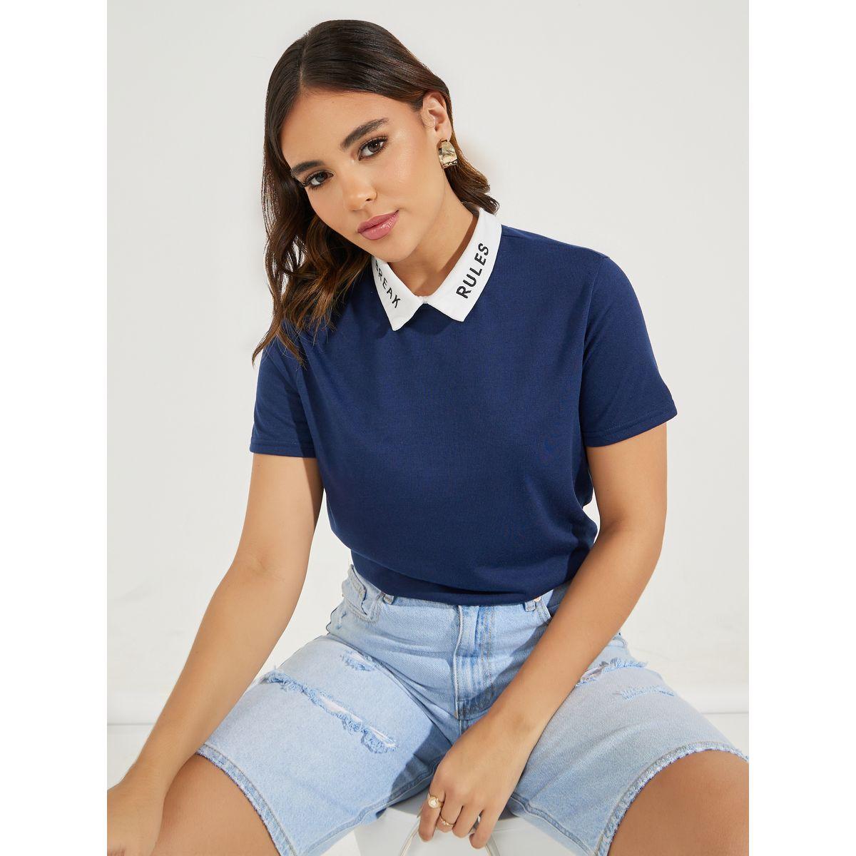 بلوزة جيرسيه مع ياقة بتفاصيل مُطرّزة بكتابة-women-clothing-shirtsandblouses-blouses-image-1