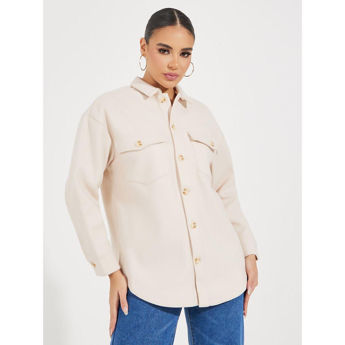 Styli Oversized Longline Wool Like Shacket-women-winterwear-coatsandjackets-jackets-image-3