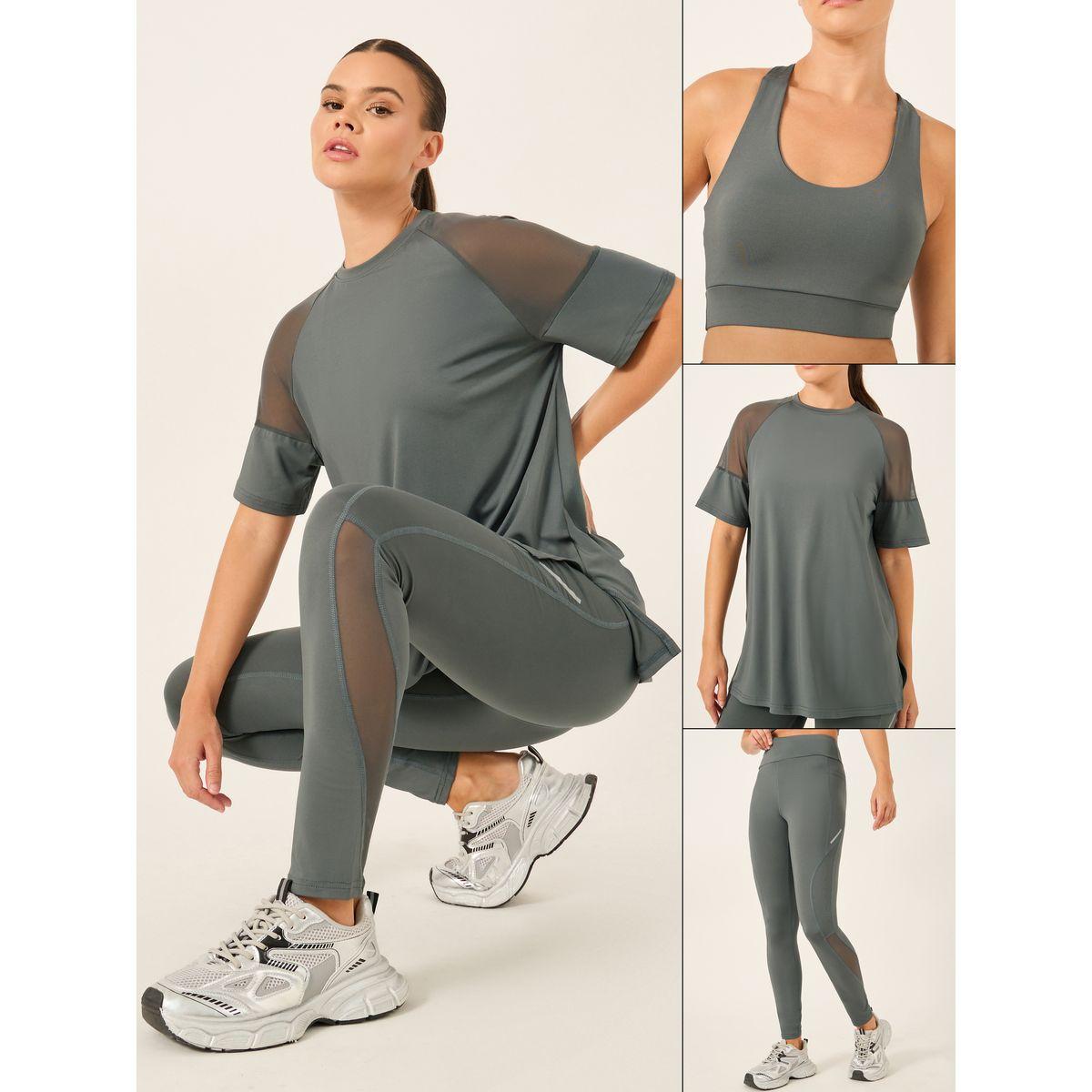 مجموعة من 3 ليقنز وصدرية رياضية مع بلوزة بتفاصيل شبكية-women-clothing-sportswearandactivewear-trackpantsandtracksuits-image-1
