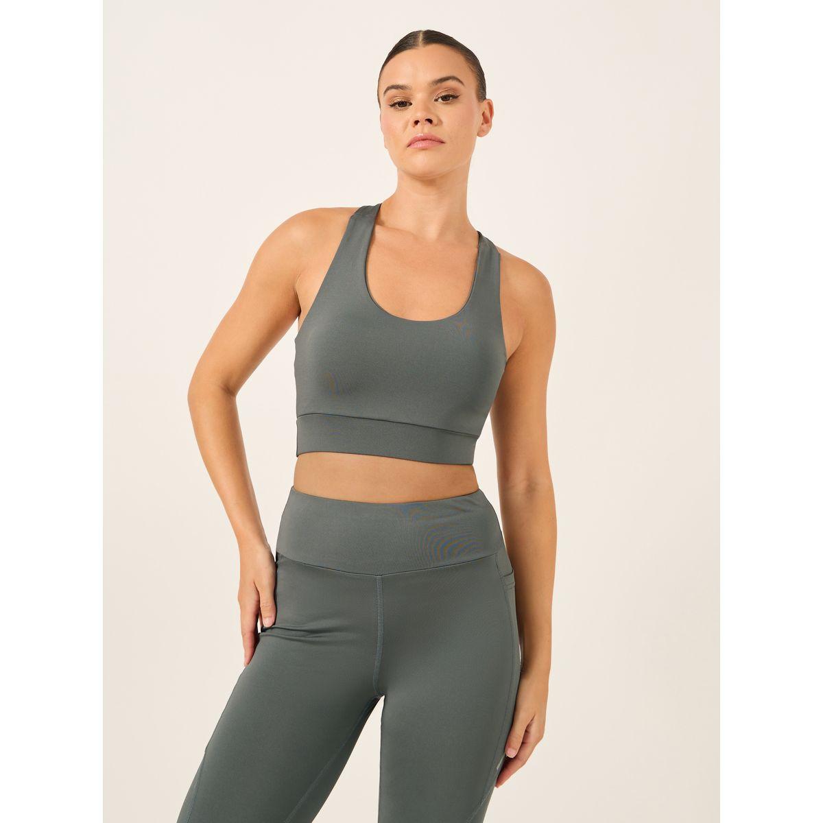 مجموعة من 3 ليقنز وصدرية رياضية مع بلوزة بتفاصيل شبكية-women-clothing-sportswearandactivewear-trackpantsandtracksuits-image-5