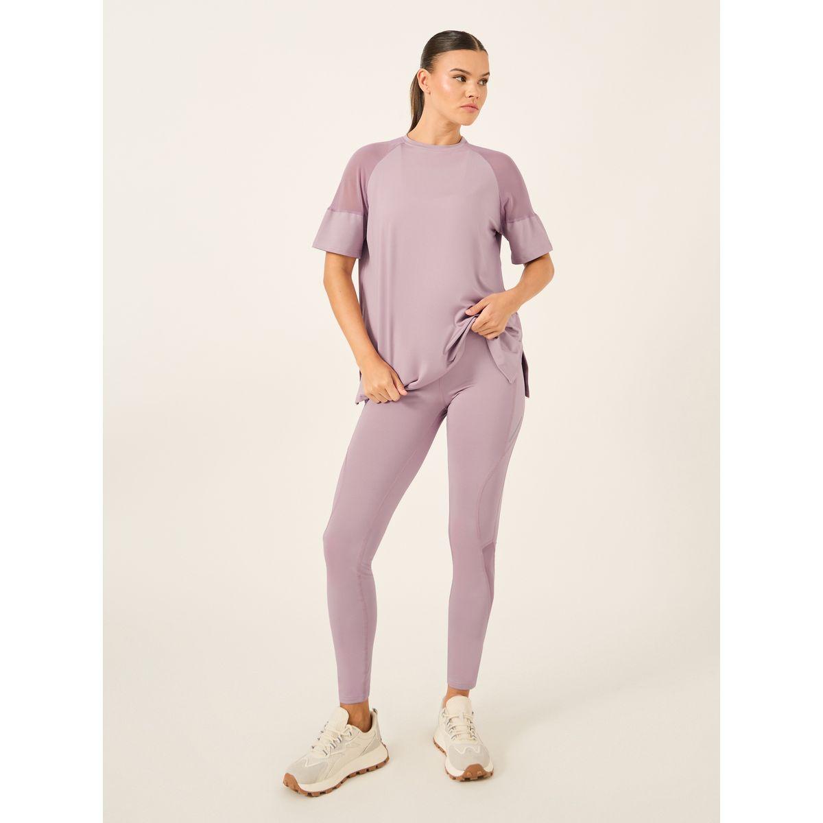 مجموعة من ليقنز وصدرية رياضية مع بلوزة بتفاصيل شبك-women-clothing-sportswearandactivewear-trackpantsandtracksuits-image-2