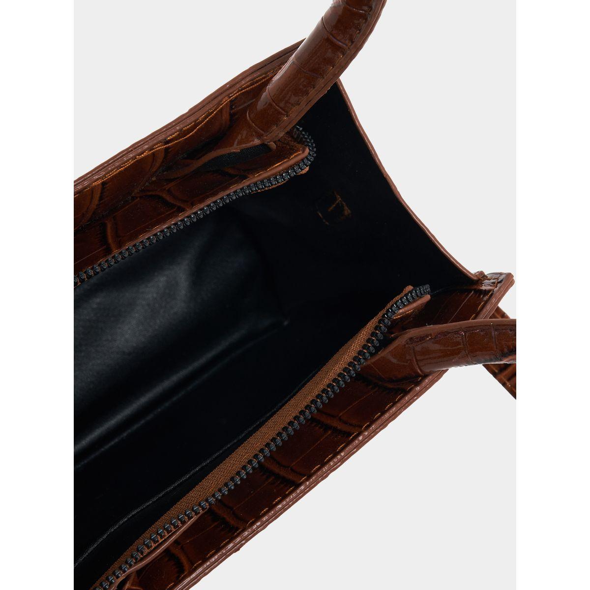 Styli Textured Tote Bag with Ribbon Wrap-women-bagsandwallets-handbags-image-4