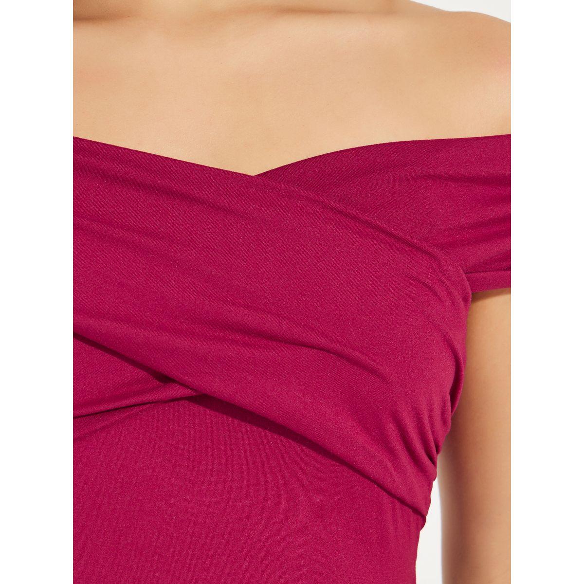 بودي سوت سادة باكتاف مكشوفة ونمط لف-women-clothing-shirtsandblouses-blouses-image-2