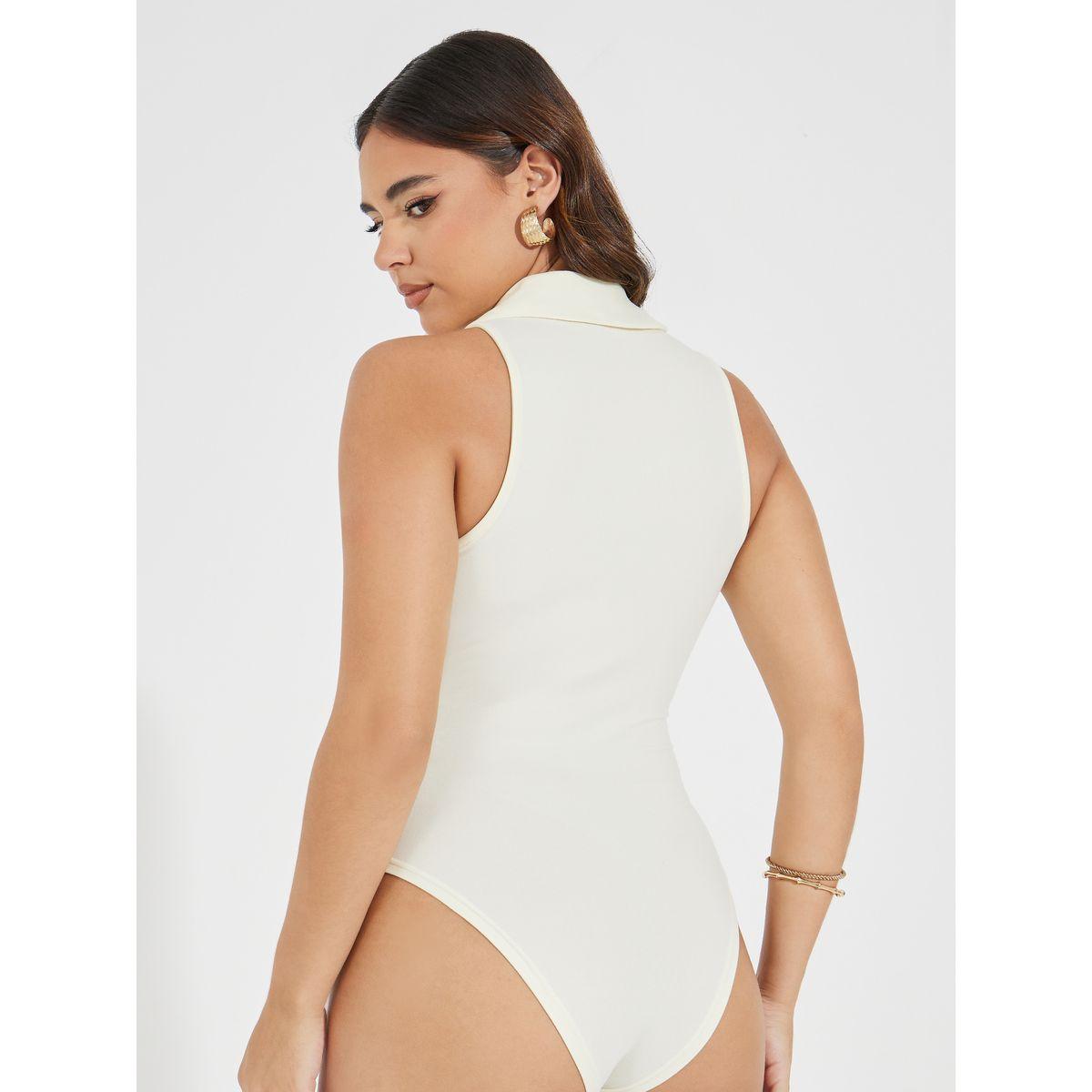 Styli Solid Sleeveless Knit Collared Bodysuit-women-clothing-tshirts-image-5