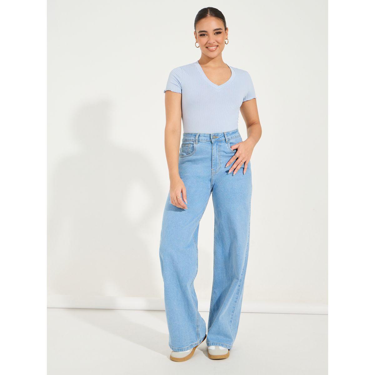 Styli Rib V Neck Bodysuit-women-clothing-shirtsandblouses-blouses-image-2