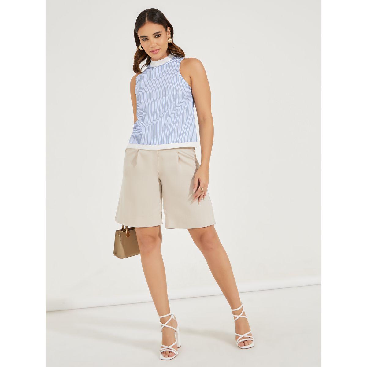 Styli Striped Halter Neck Top with Tie-Back-women-clothing-shirtsandblouses-blouses-image-2