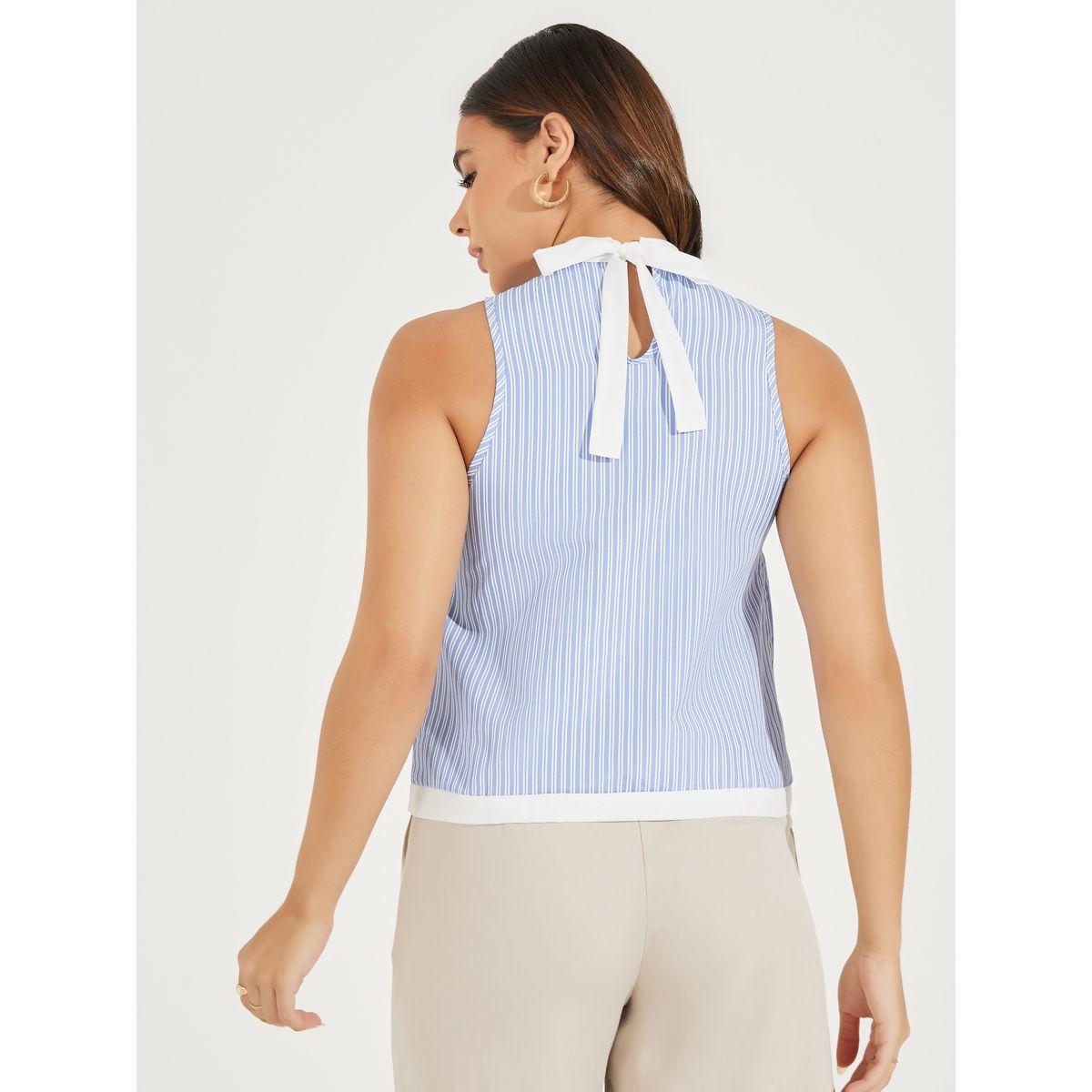 Styli Striped Halter Neck Top with Tie-Back-women-clothing-shirtsandblouses-blouses-image-5