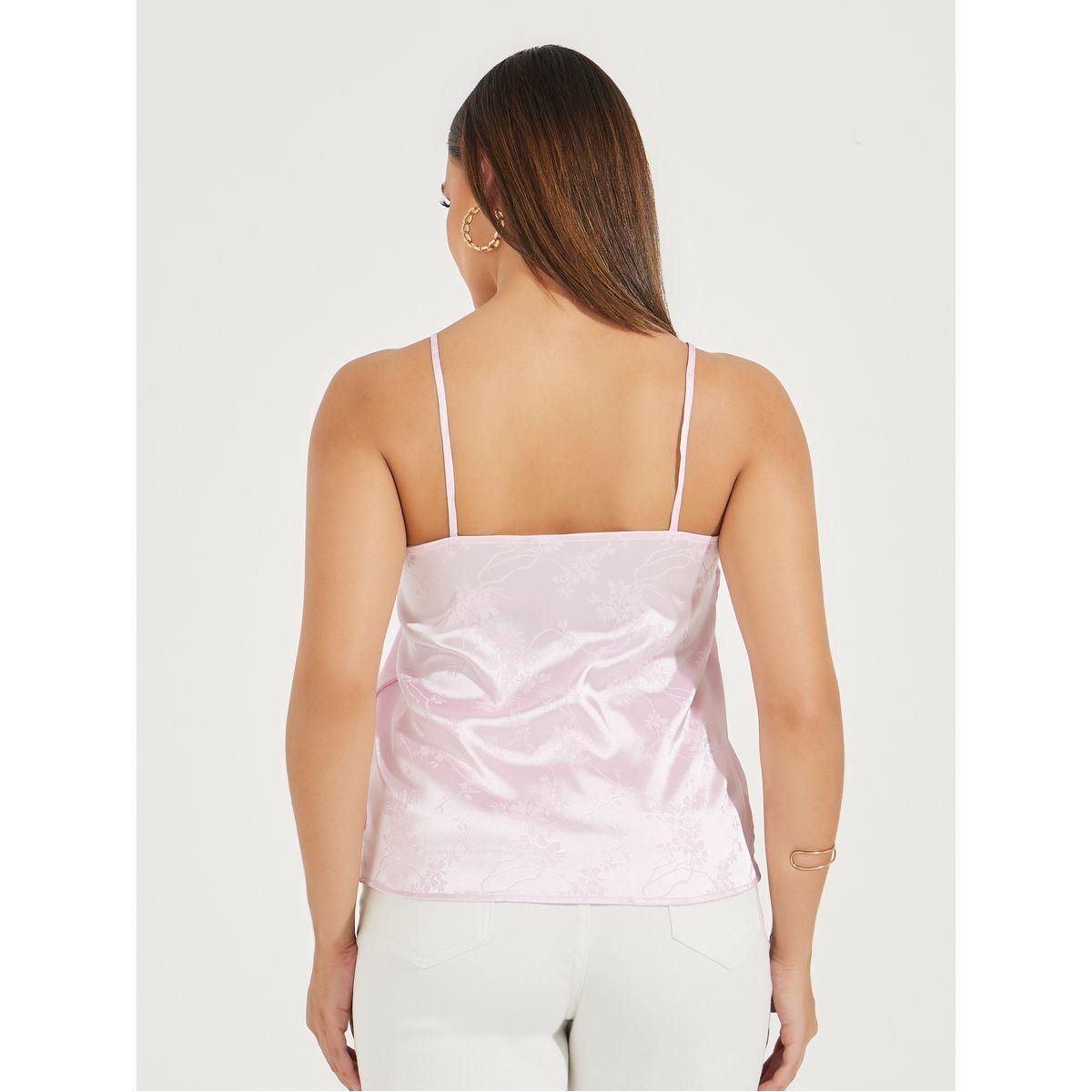 Styli Jacquard Lace Insert Cami-women-clothing-tshirts-image-4