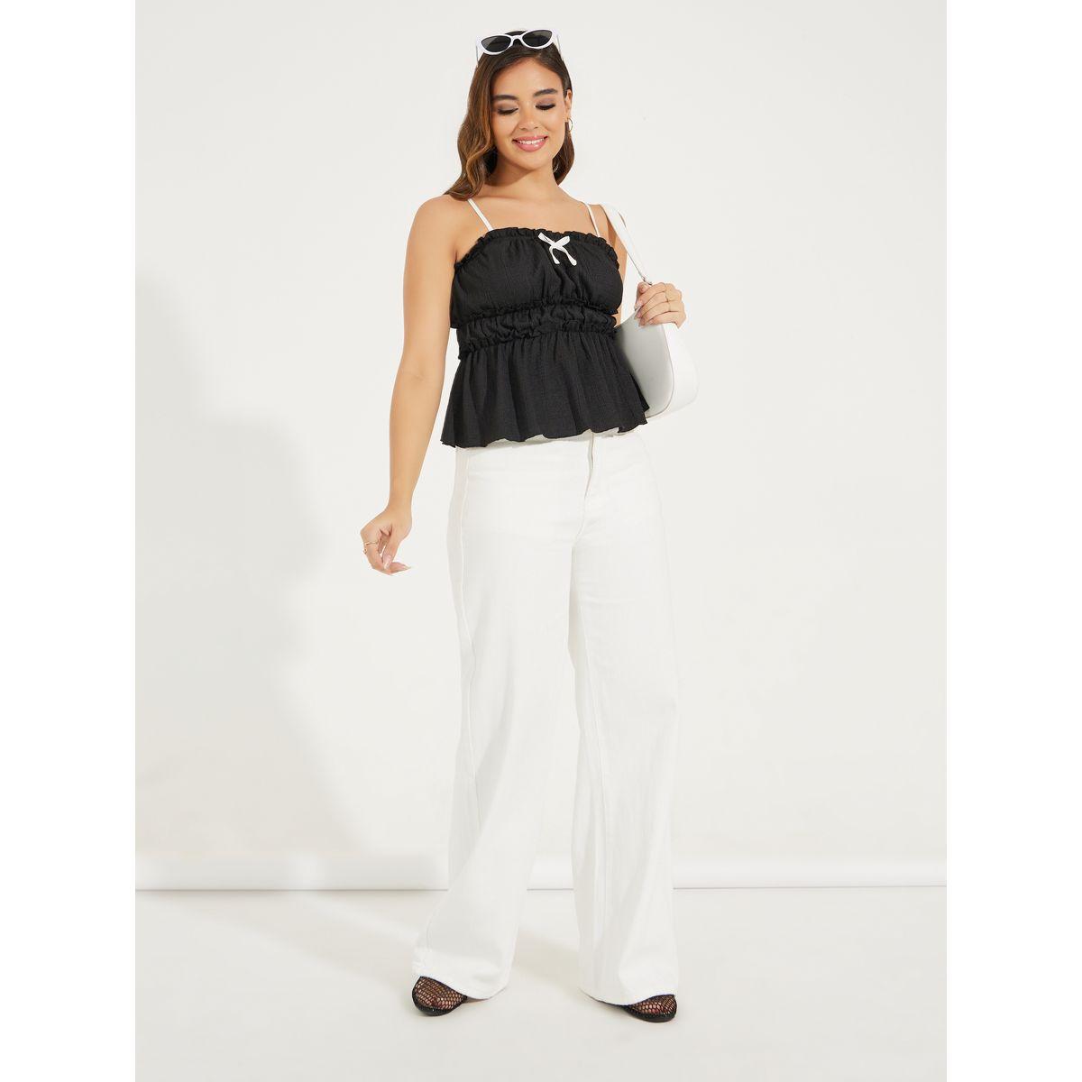Styli Gathered Strappy Square Neck Top-women-clothing-shirtsandblouses-blouses-image-2