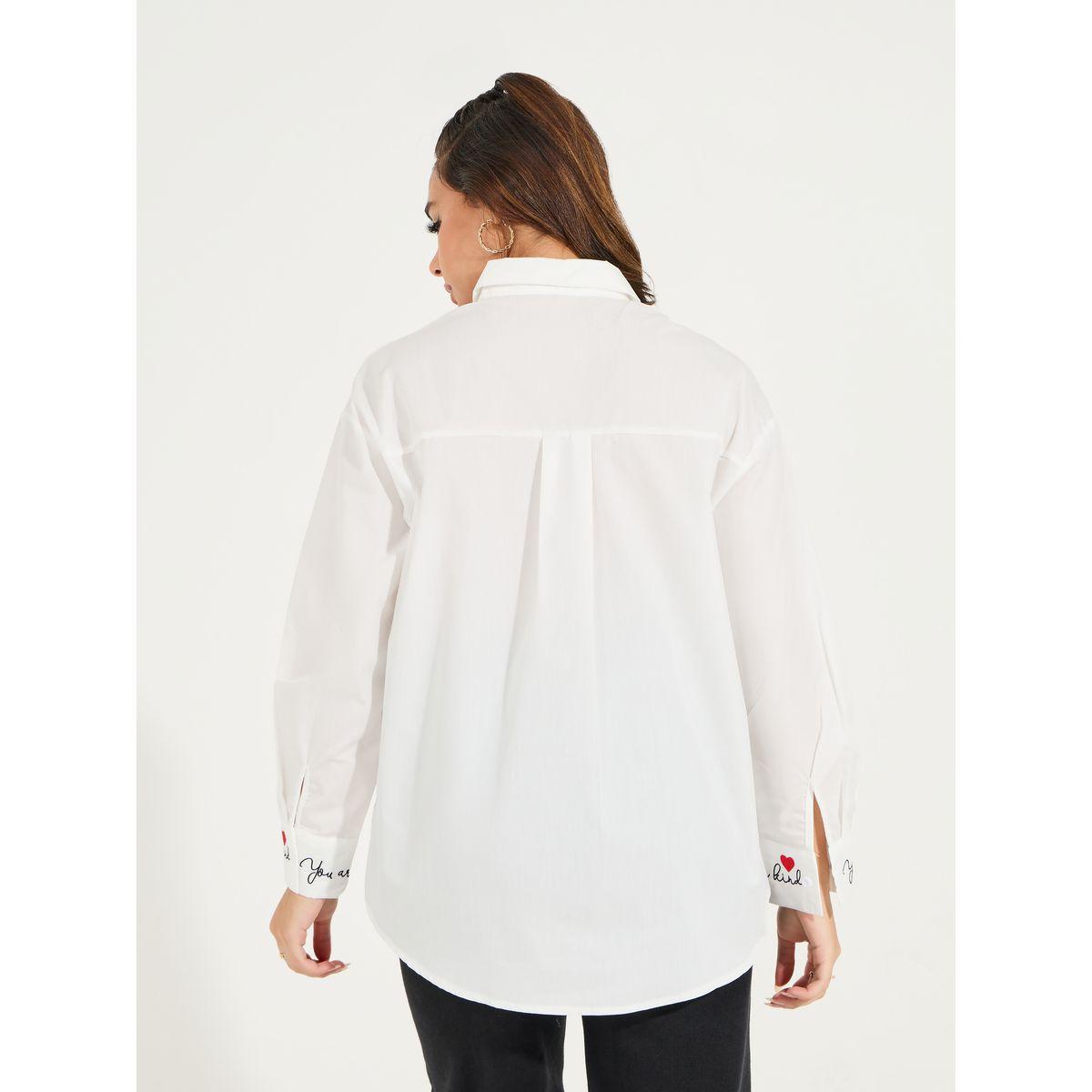Styli Oversized Embroidery Detail Button Down Shirt-women-clothing-shirtsandblouses-shirts-image-5