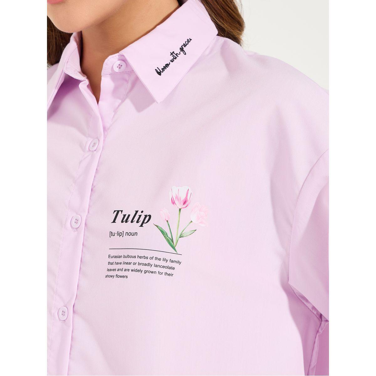 Styli Oversized Embroidery Detail Button Down Shirt-women-clothing-shirtsandblouses-shirts-image-4