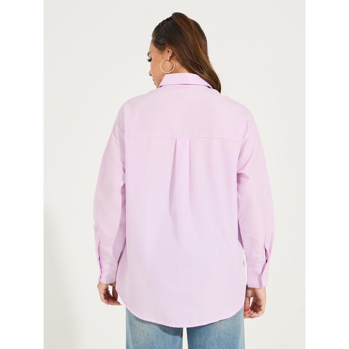 Styli Oversized Embroidery Detail Button Down Shirt-women-clothing-shirtsandblouses-shirts-image-5