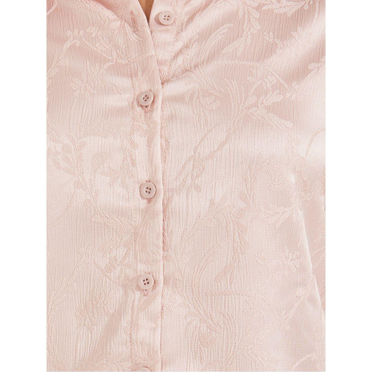 بلوزة بقصة سائبة وازرار مع اكمام طويلة-women-clothing-shirtsandblouses-shirts-image-3