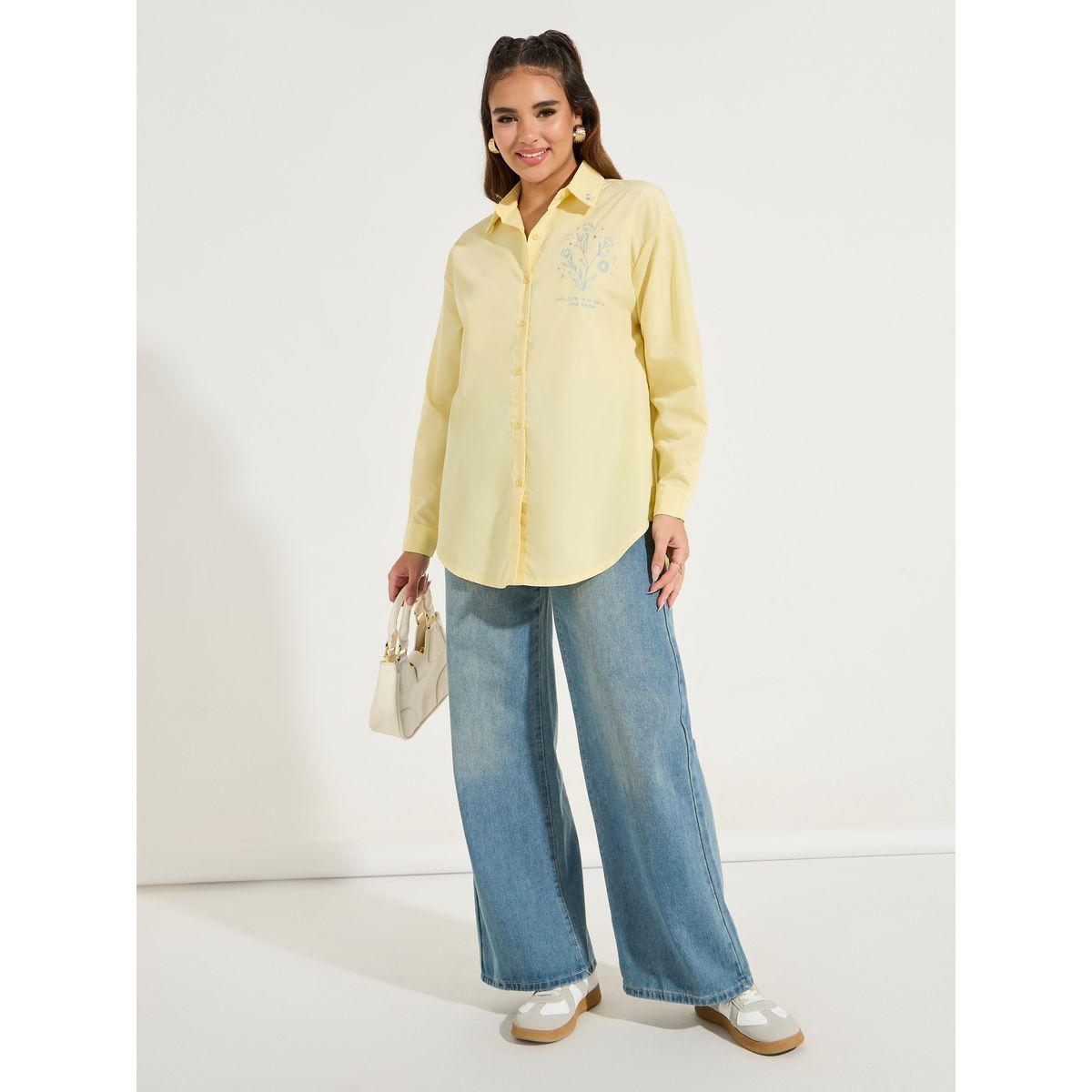 بلوزة فضفاضة بتفاصيل مُطرّزة وازرار-women-clothing-shirtsandblouses-shirts-image-4