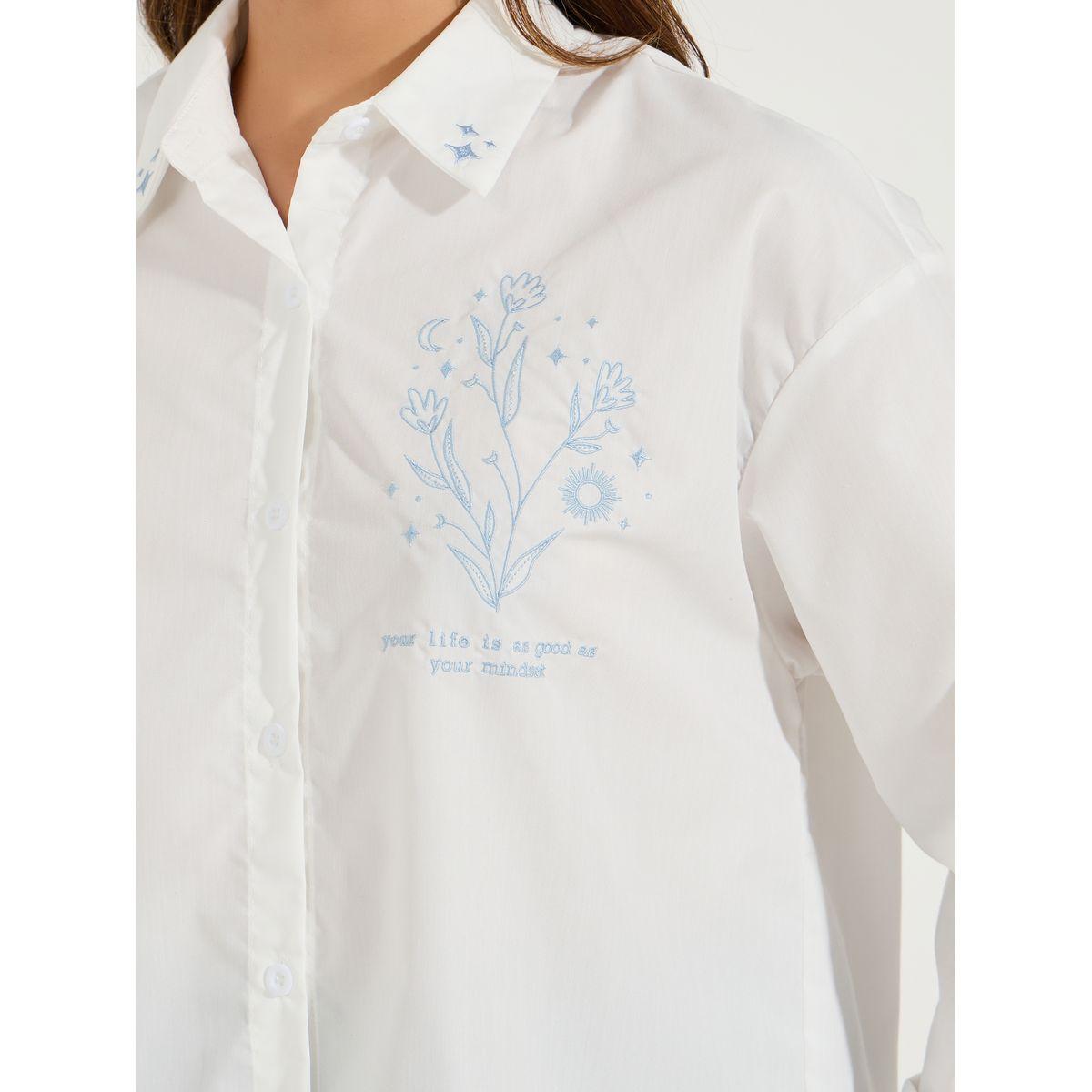 Styli Oversized Embroidery Detail Button Down Shirt-women-clothing-shirtsandblouses-shirts-image-4