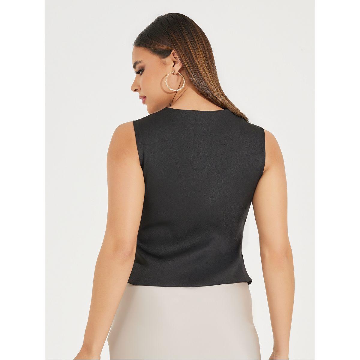 Styli Solid Waistcoat with Buttons-women-clothing-shirtsandblouses-blouses-image-4