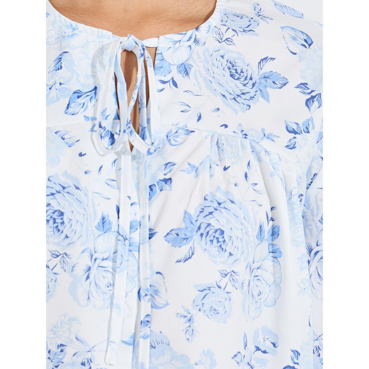 Styli Tie-Up Neck Floral Print Blouse-women-clothing-shirtsandblouses-blouses-image-3