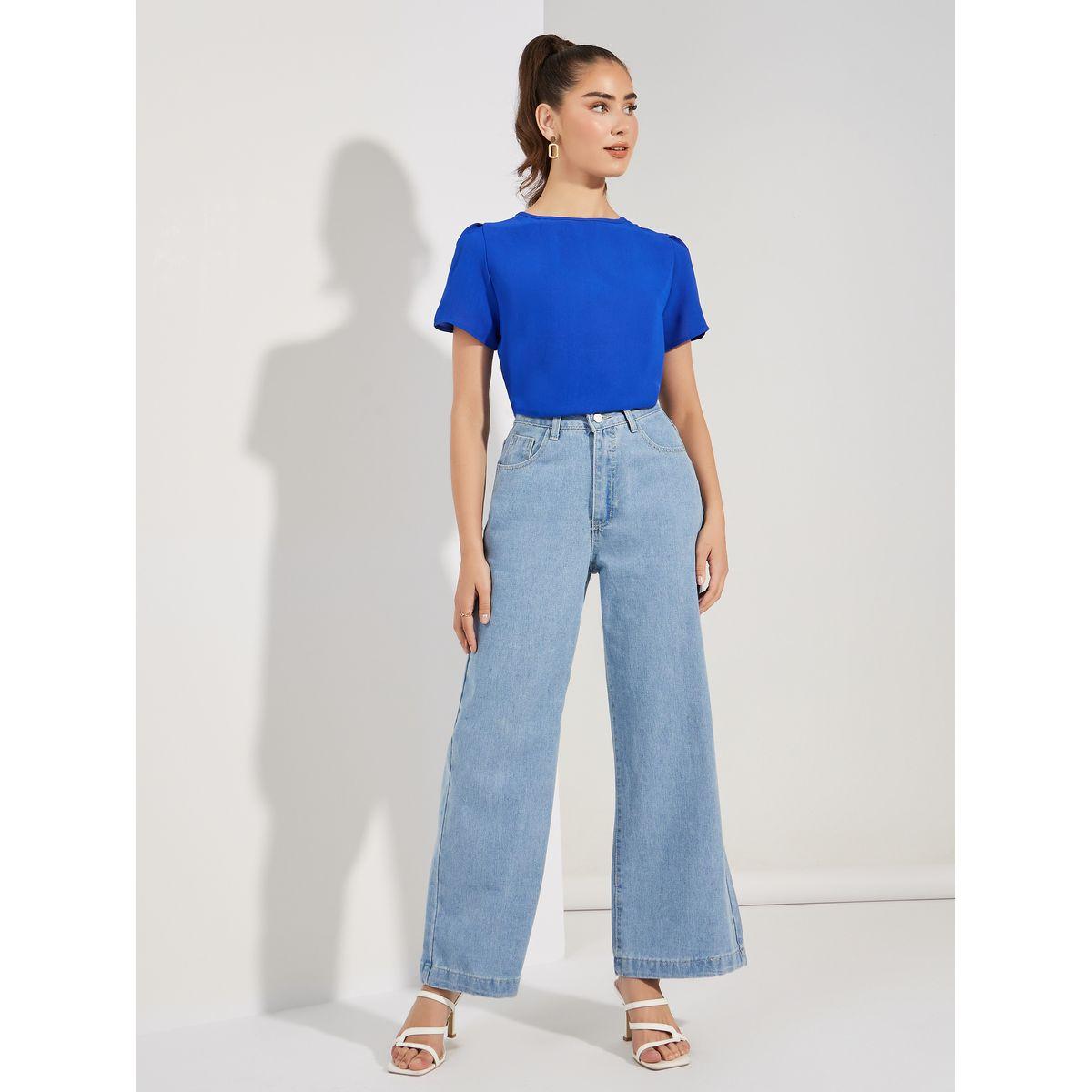 Styli Solid Puff Sleeves Regular Fit Blouse-women-clothing-shirtsandblouses-blouses-image-3