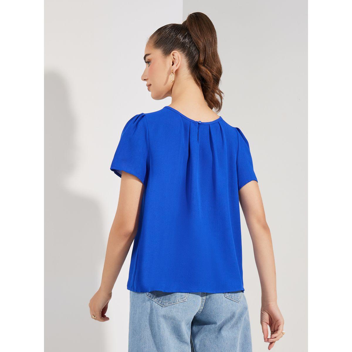 Styli Solid Puff Sleeves Regular Fit Blouse-women-clothing-shirtsandblouses-blouses-image-5