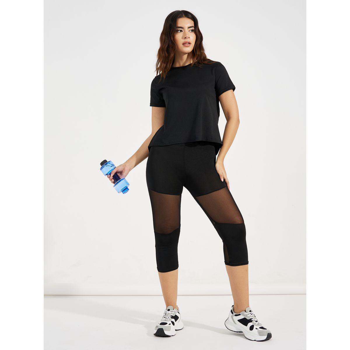 Styli Mesh Insert 3/4 Leggings-women-clothing-bottoms-leggings-image-1