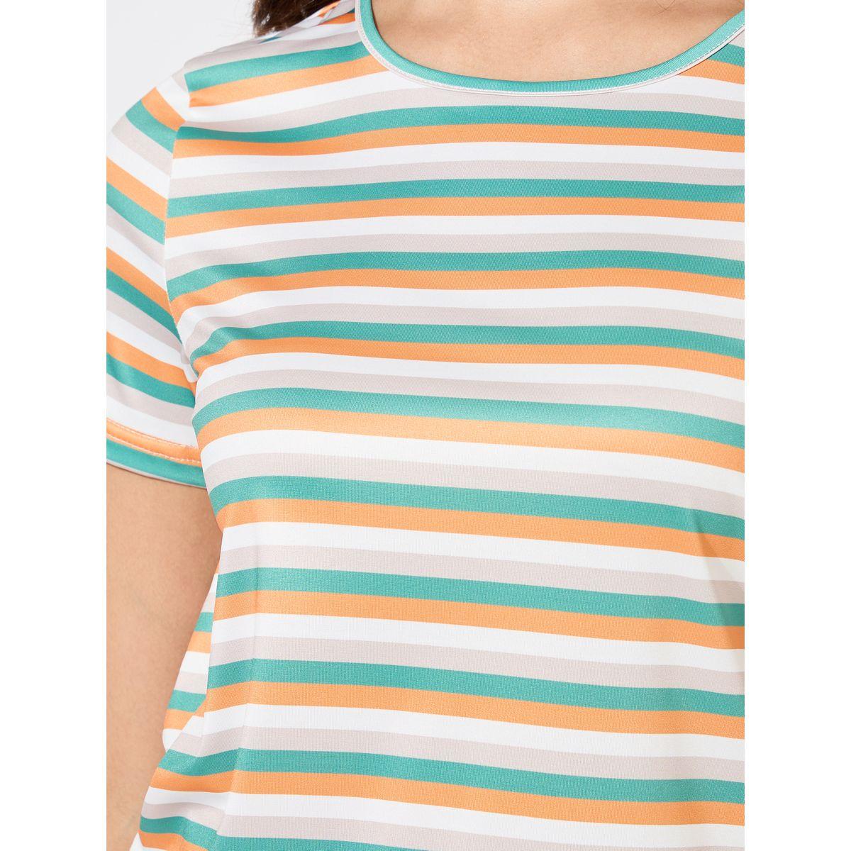 طقم من بنطال بيجاما مع تيشيرت بطبعة مخططة-women-clothing-nightwear-pyjamas-longsets-image-4
