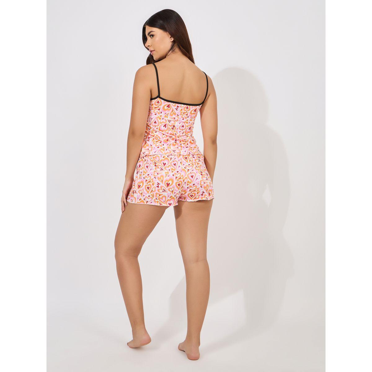 Styli All Over Heart Print Cami & Shorts Set-women-clothing-nightwear-pyjamas-shortsets-image-4