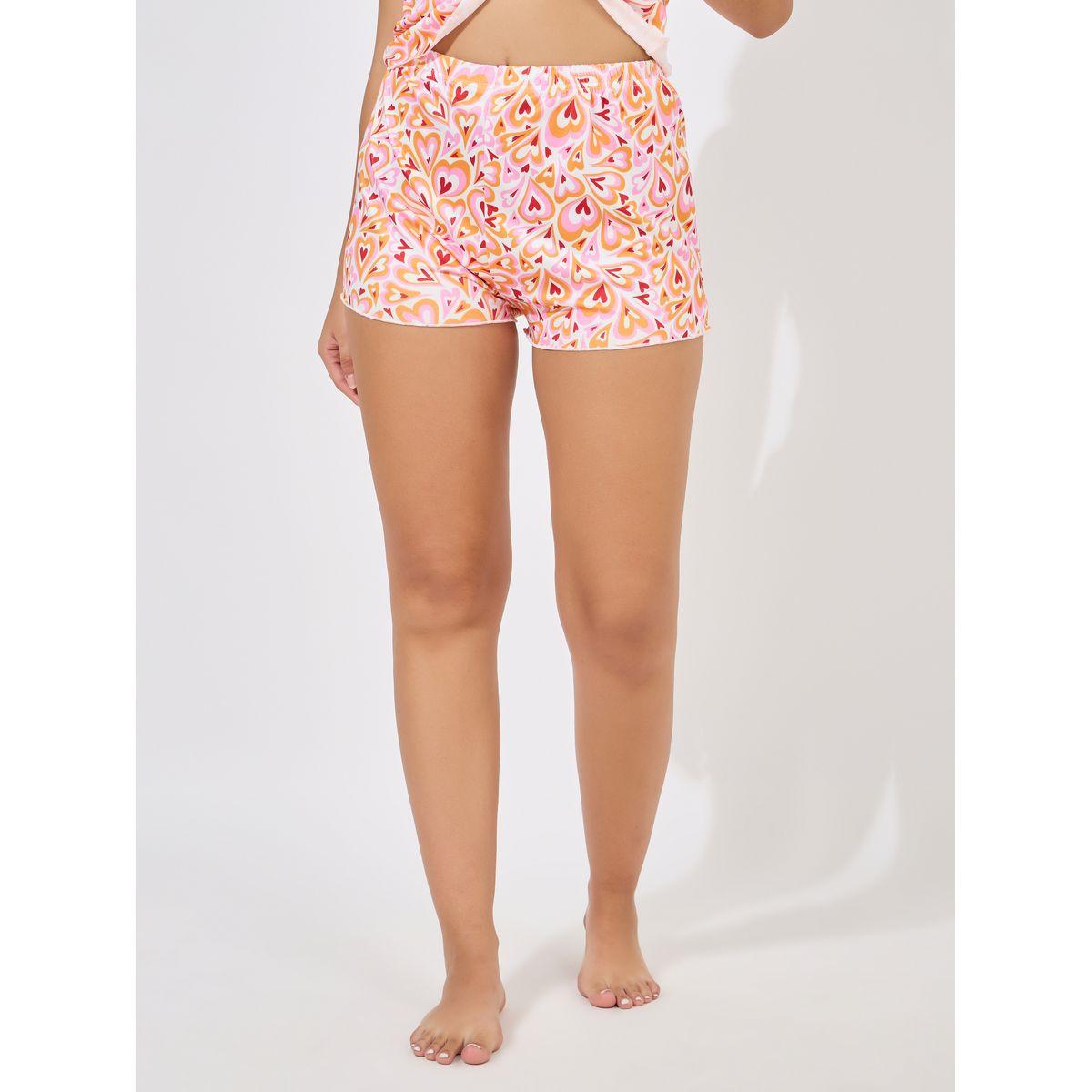 مجموعة من شورت مع بلوزة كامي مطبعة بالكامل-women-clothing-nightwear-pyjamas-shortsets-image-5