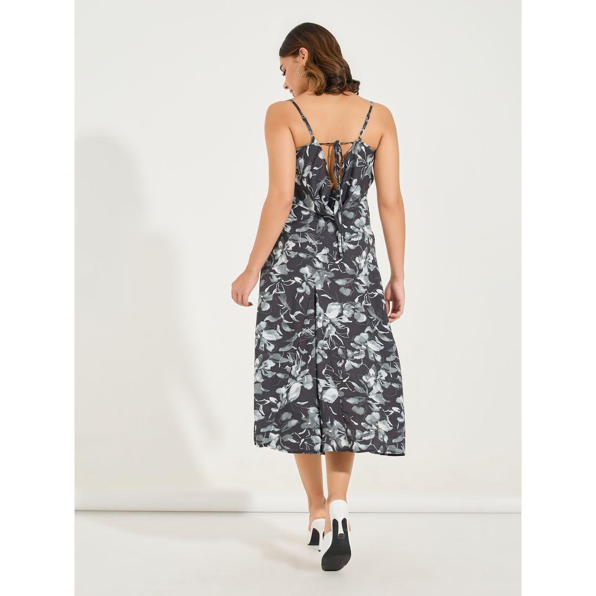 فستان ميدي مطبع بزهور مع حمالات وياقة منسدلة-women-clothing-dresses-image-6