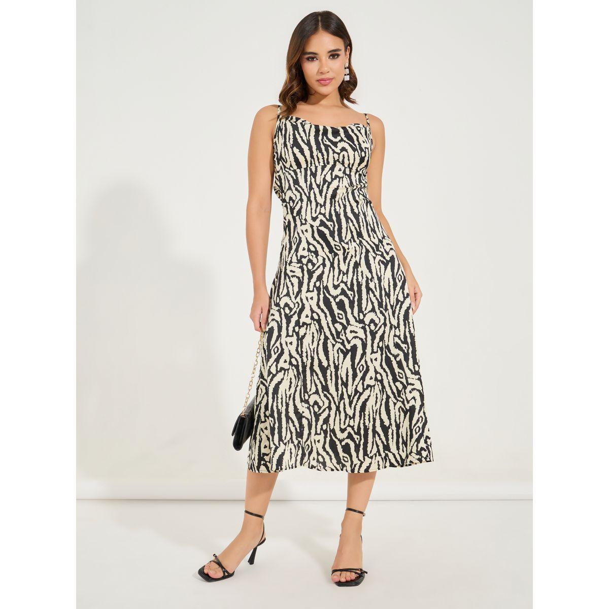 فستان ميدي بطبعة حيوان مع حمالات-women-clothing-dresses-image-1