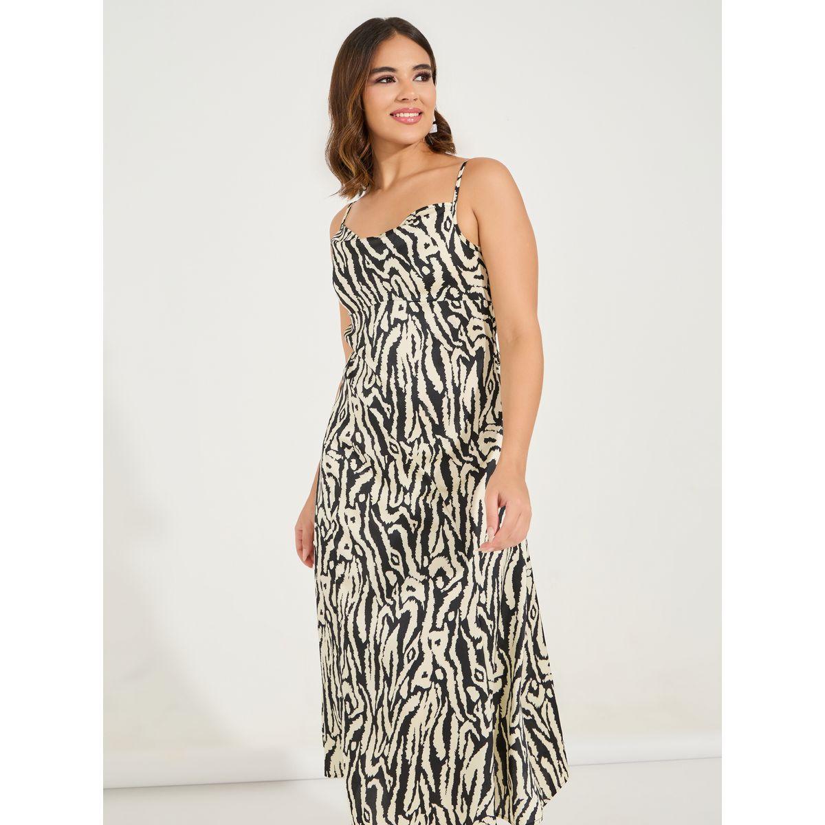 Styli Animal Print Strappy A-Line Midi Dress-women-clothing-dresses-image-5