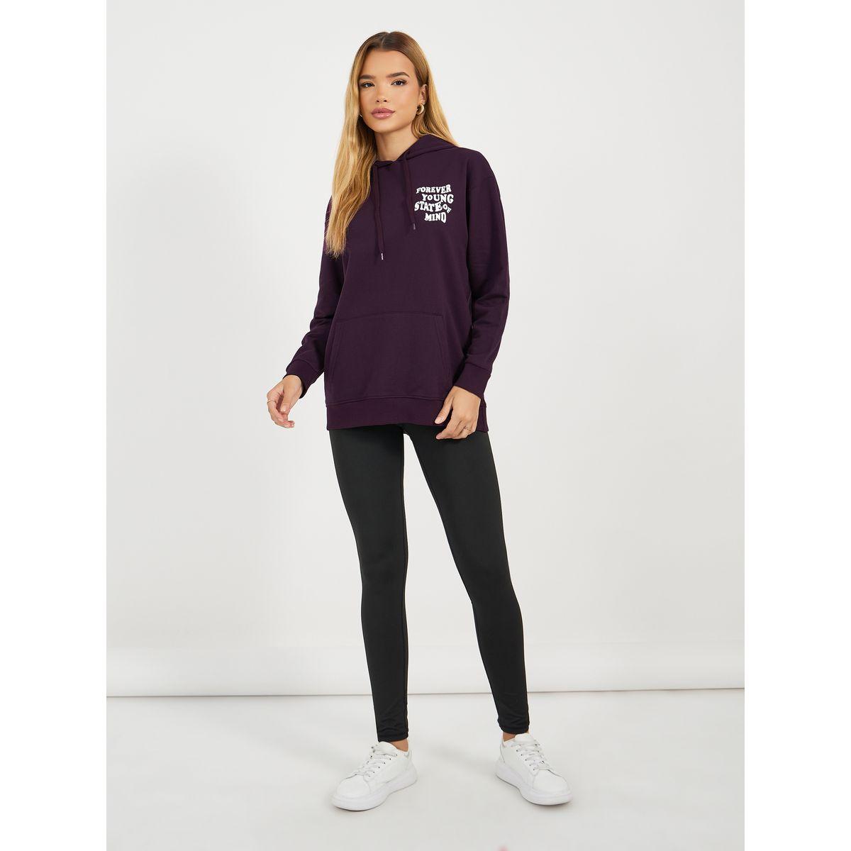 هودي بطبعة كتابة وقصة عادية-women-winterwear-hoodiesandsweatshirts-hoodies-image-2
