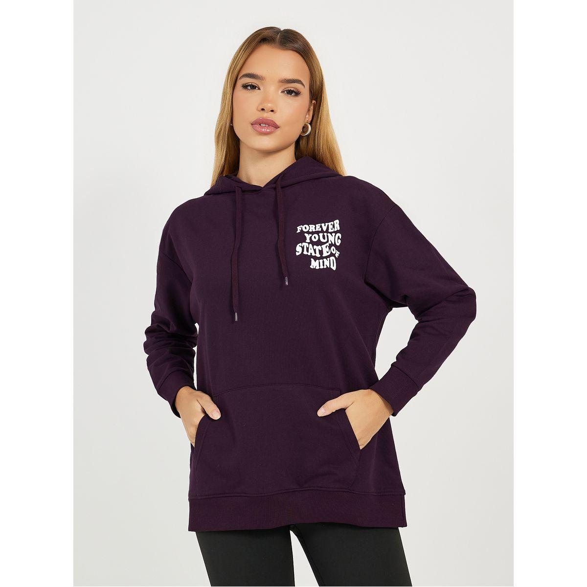 هودي بطبعة كتابة وقصة عادية-women-winterwear-hoodiesandsweatshirts-hoodies-image-3