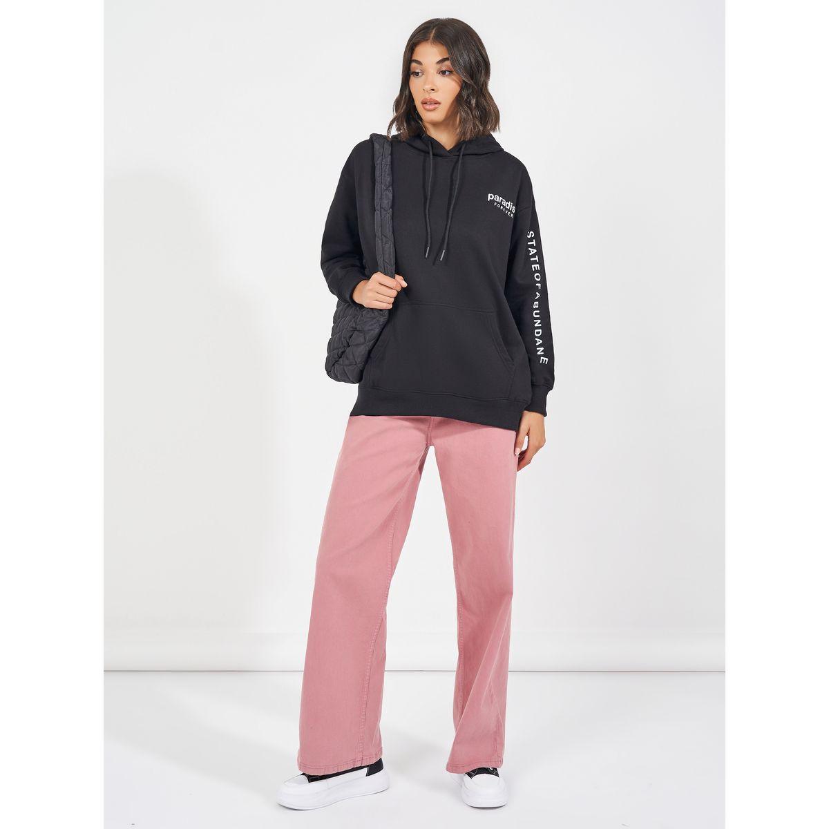 Styli Regular Fit Longline Slogan Print Hoodie-women-winterwear-hoodiesandsweatshirts-hoodies-image-2