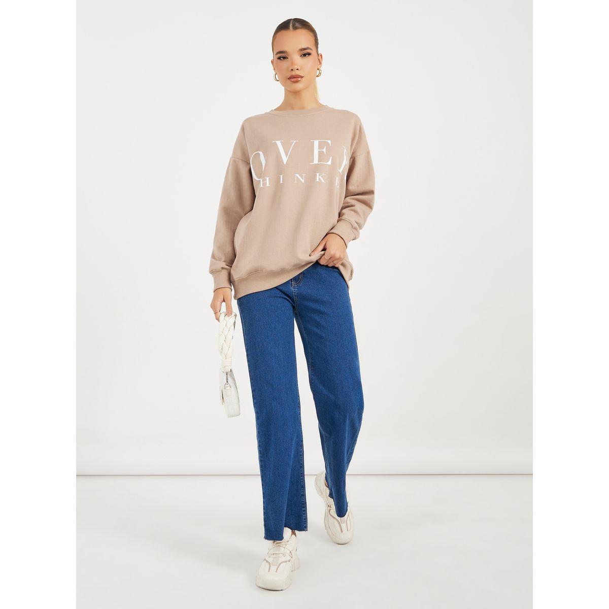 Styli Oversized Longline Slogan Sweatshirt-women-winterwear-hoodiesandsweatshirts-sweatshirts-image-2