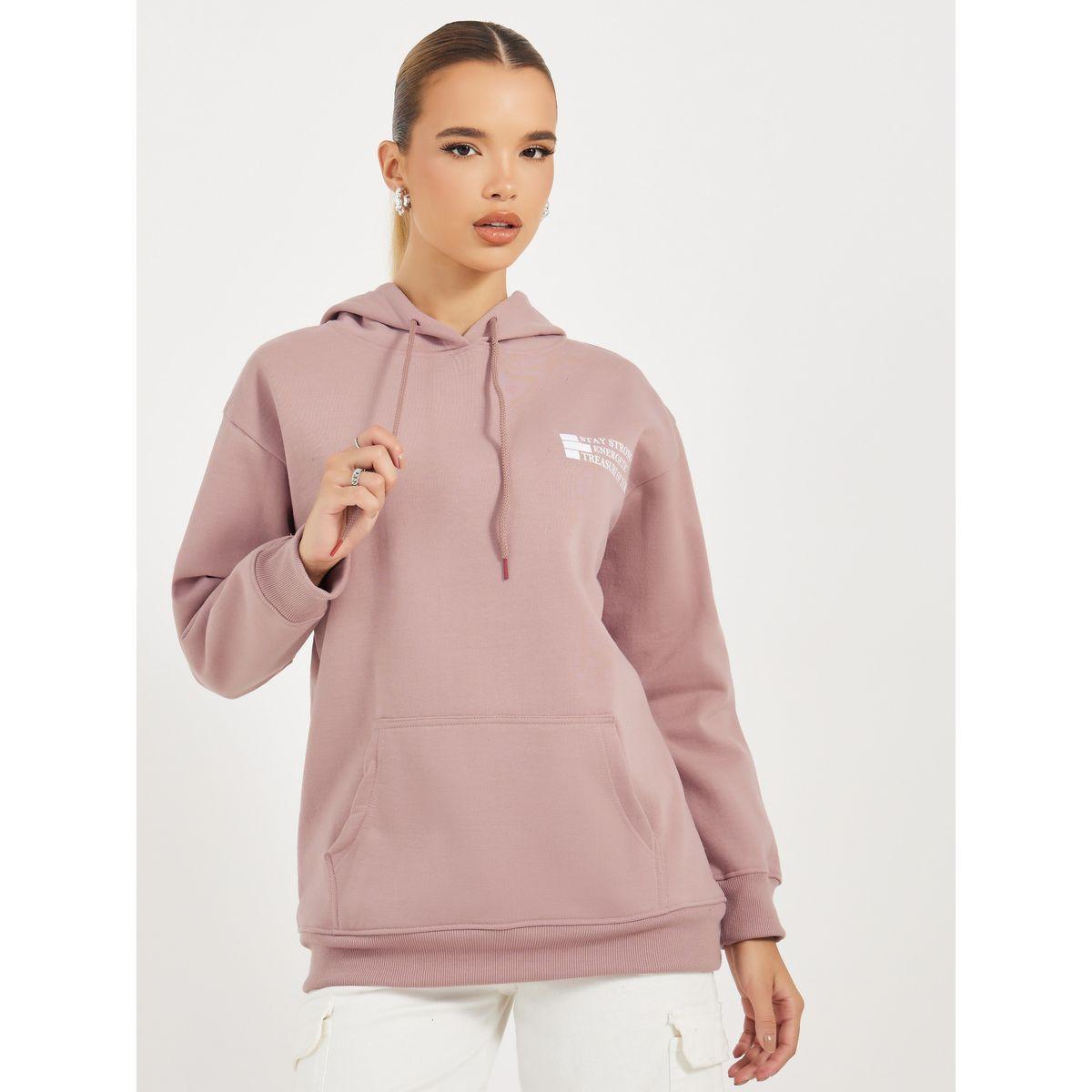 Styli Regular Fit Longline  Slogan Hoodie-women-winterwear-hoodiesandsweatshirts-hoodies-image-1