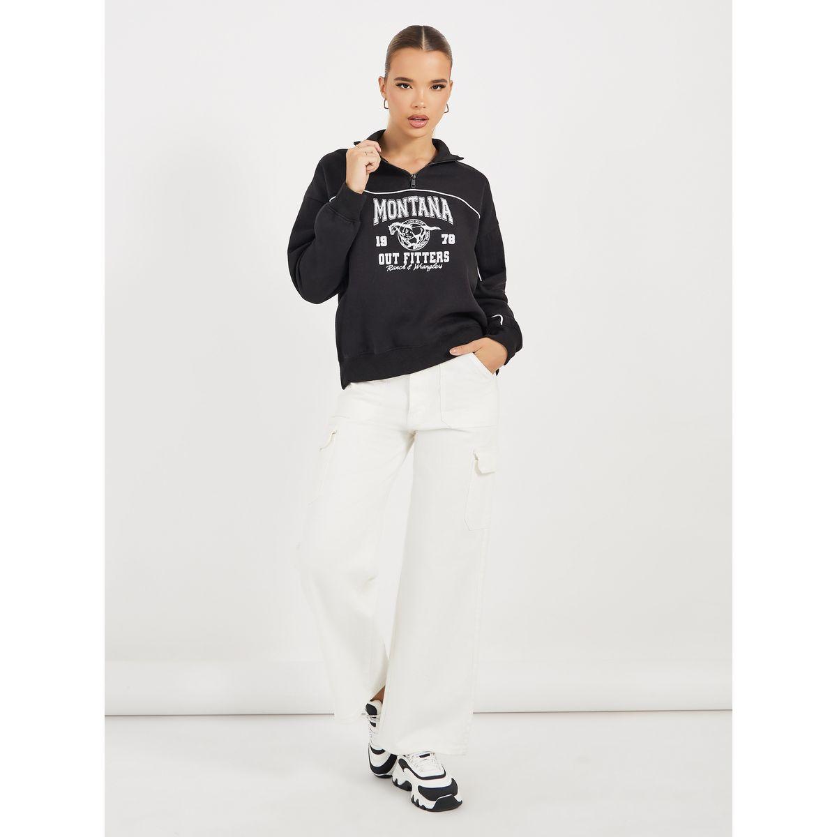 سويت شيرت بقصة فضفاضة ونصف سحَّاب غلق-women-clothing-hoodiesandsweatshirts-sweatshirts-image-2