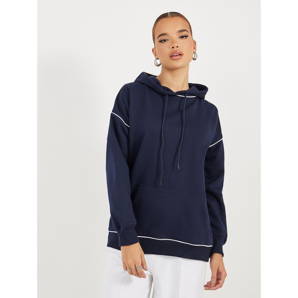 Styli Oversized Longline  Slogan Hoodie with Contrast Stitch-women-winterwear-hoodiesandsweatshirts-hoodies-image-3