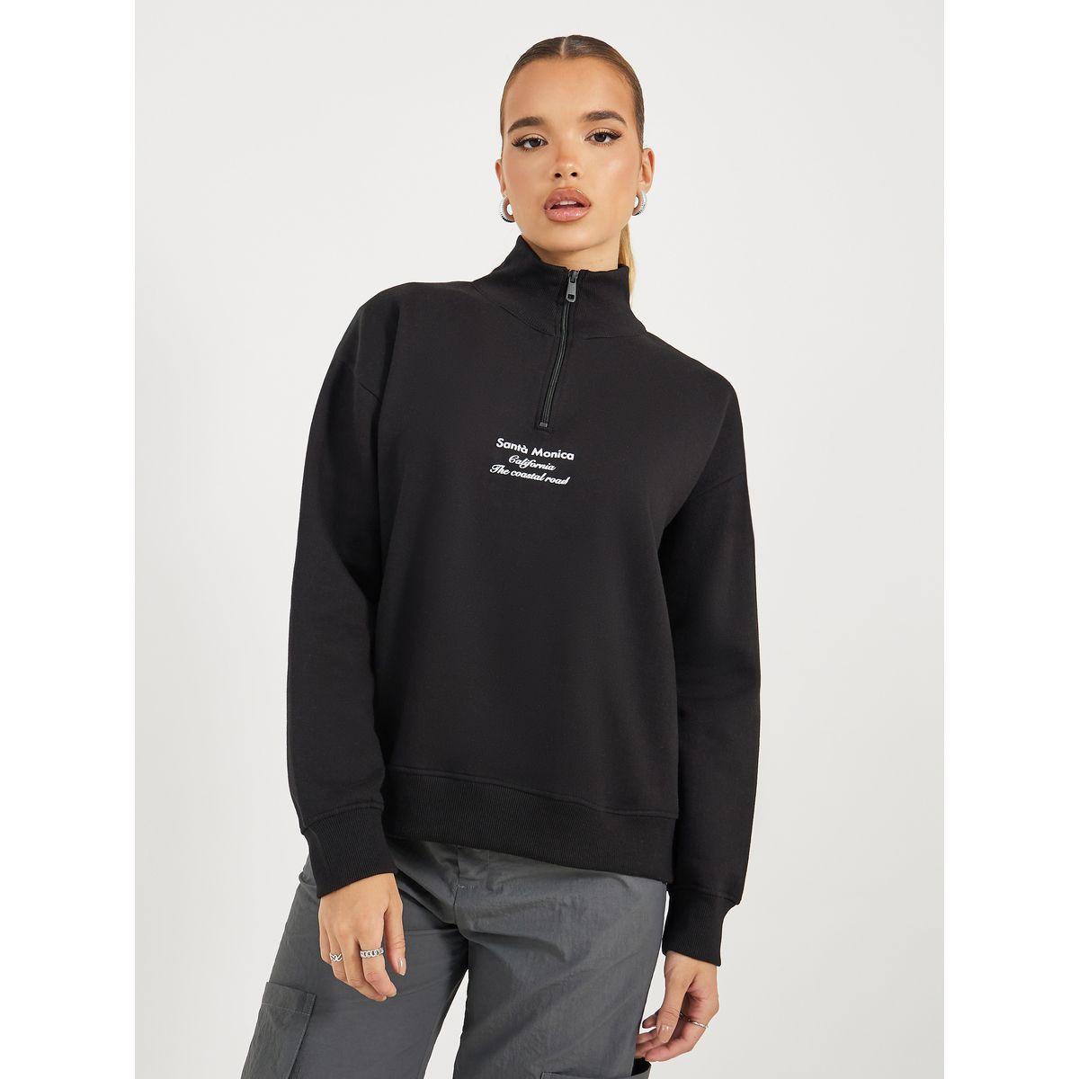 سويت شيرت بقصة عادية ونصف سحَّاب غلق-women-winterwear-hoodiesandsweatshirts-sweatshirts-image-3