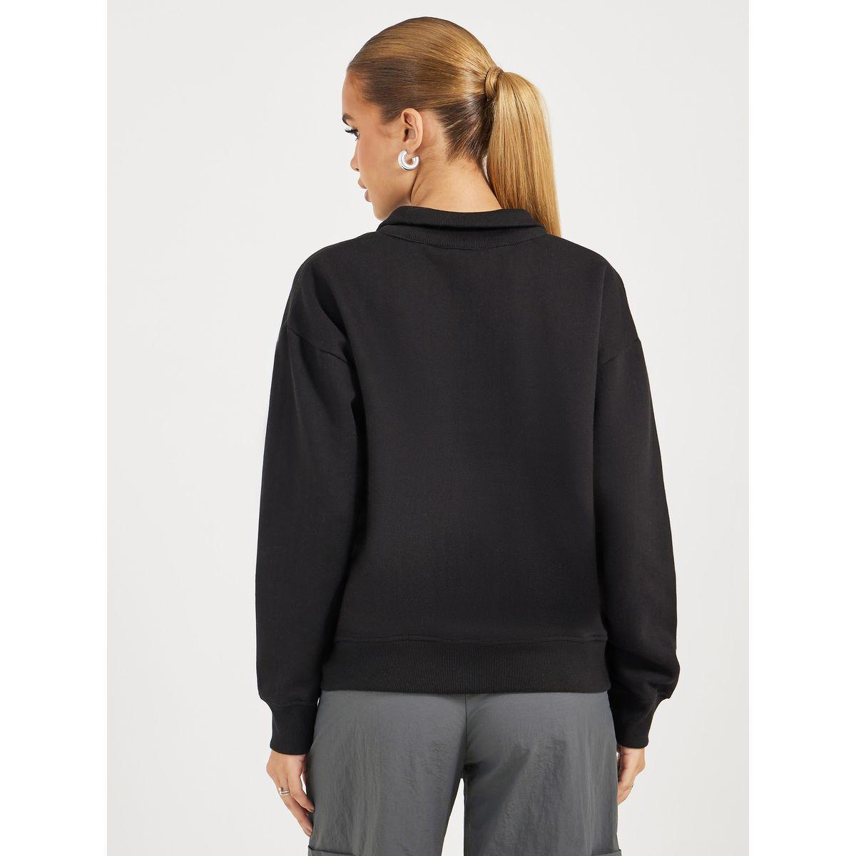 Styli Regular Fit Regular Length Half Zip Slogan Sweatshirt-women-winterwear-hoodiesandsweatshirts-sweatshirts-image-5