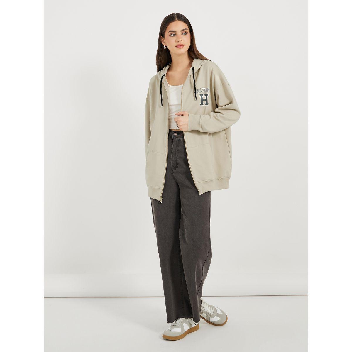 Styli Oversized Longline Zip Through Slogan Hoodie-women-winterwear-hoodiesandsweatshirts-hoodies-image-2