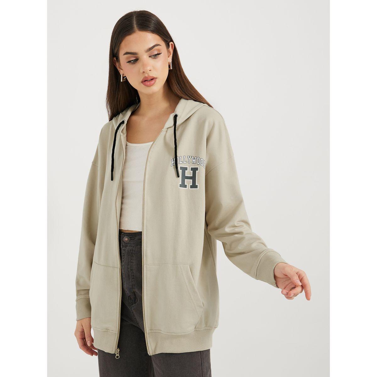 هودي فضفاض بطبعة كتابة وسحَّاب غلق-women-winterwear-hoodiesandsweatshirts-hoodies-image-3